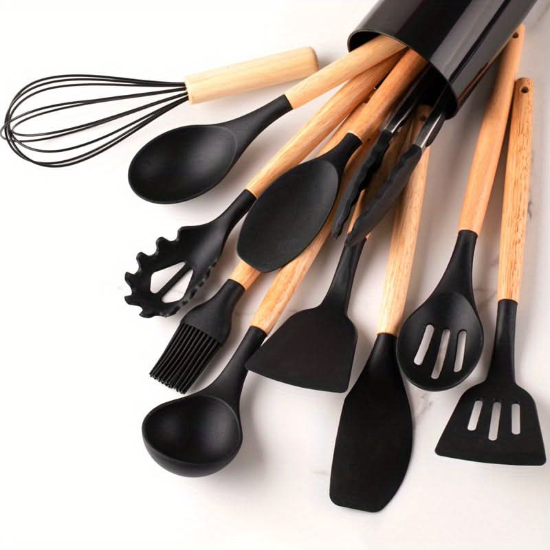 SILICOWARE – Juego de Utensilios de Cocina de Silicona de 12 Piezas | Resistente al Calor y Apto para Lavavajillas