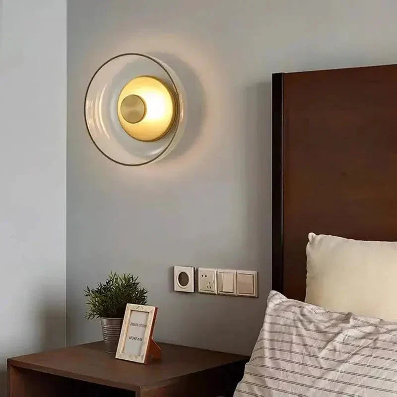 Solviera | Aplique de pared con pantalla de vidrio redonda