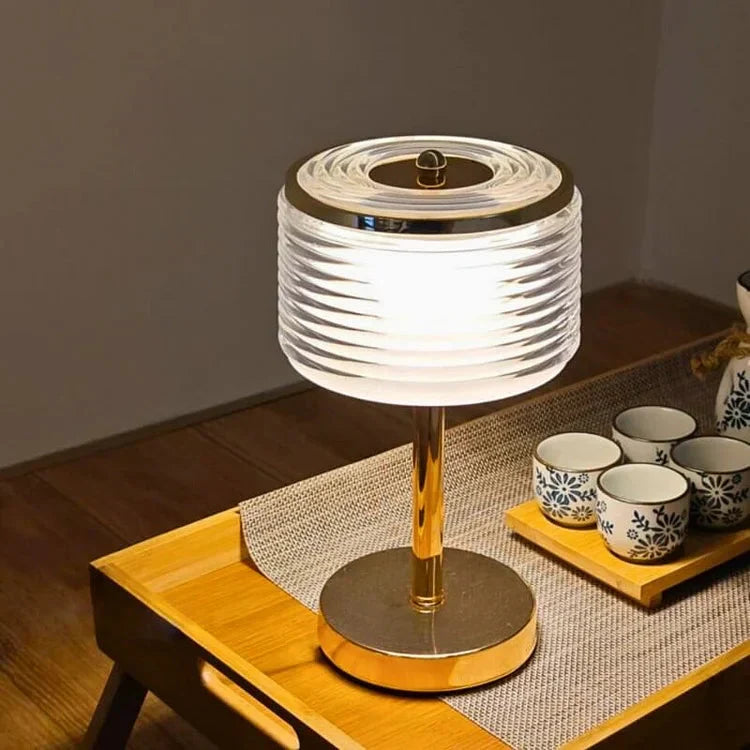 Cirvella | Lámpara de mesa LED con pantalla de vidrio