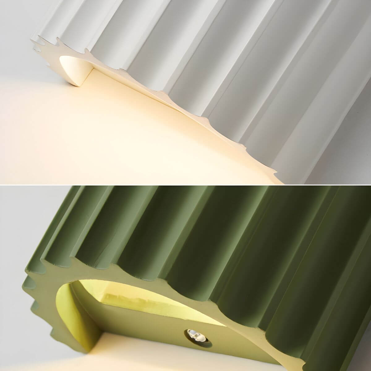 Aplique de Pared Moderno Semicircular de Resina
