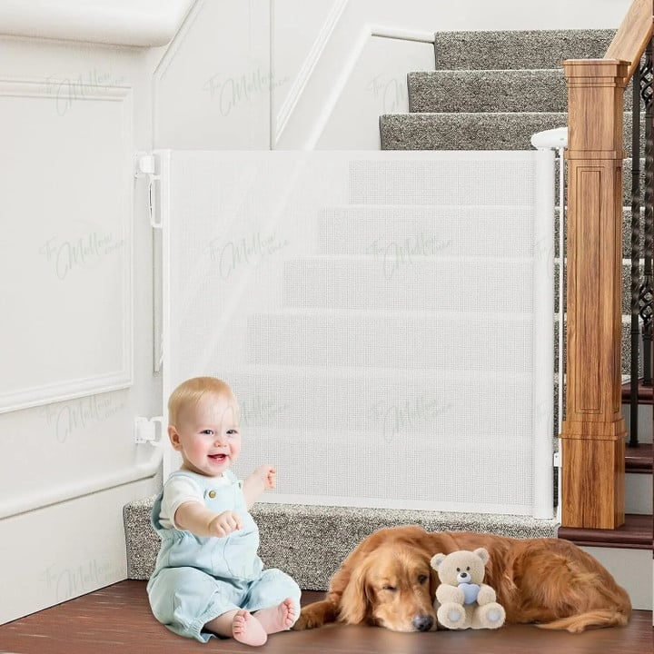SafeStep Barrera de Seguridad Retráctil – Para bebés, niños y mascotas