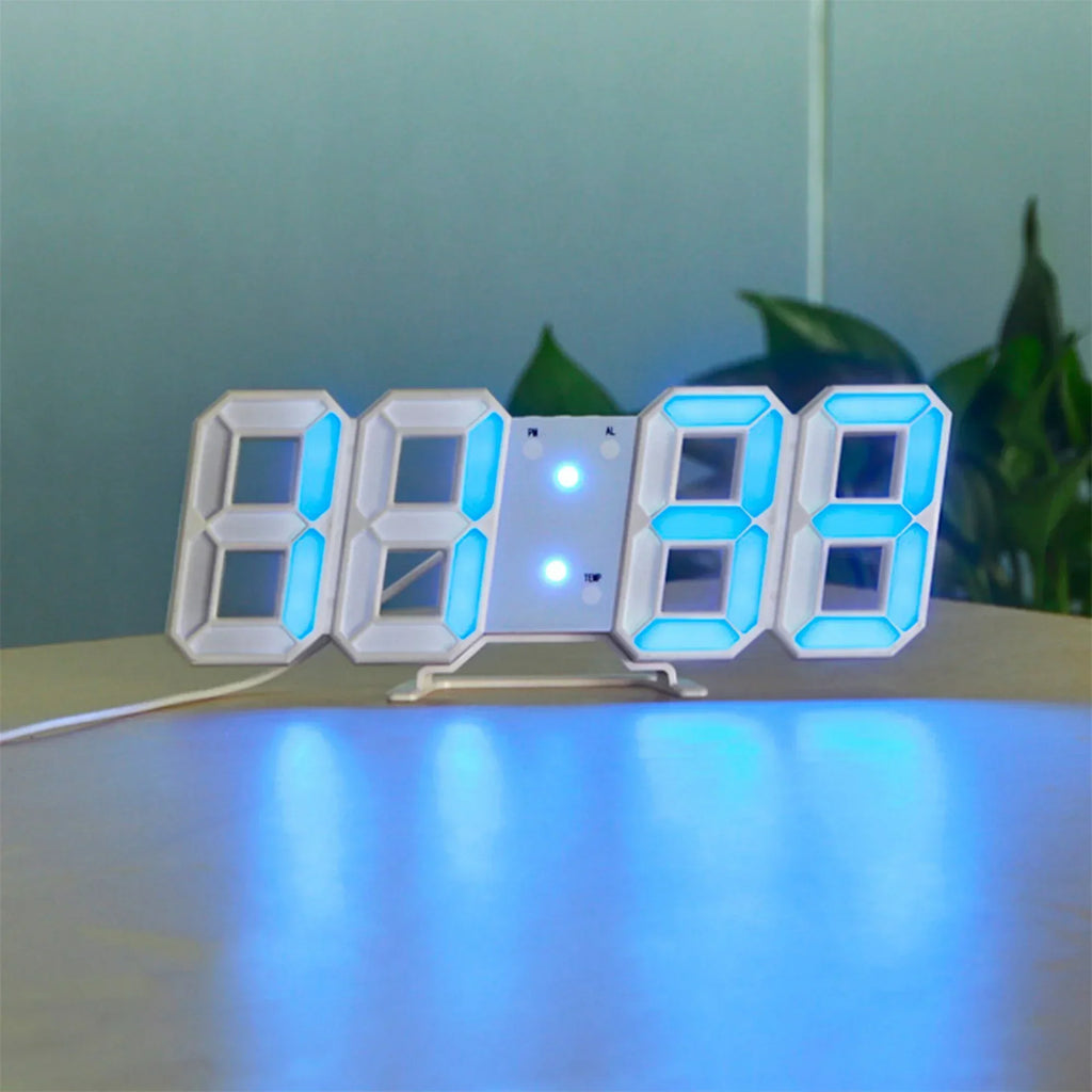 Reloj de Pared LED 3D LumiSync – Reloj Digital Moderno con Iluminación Regulable