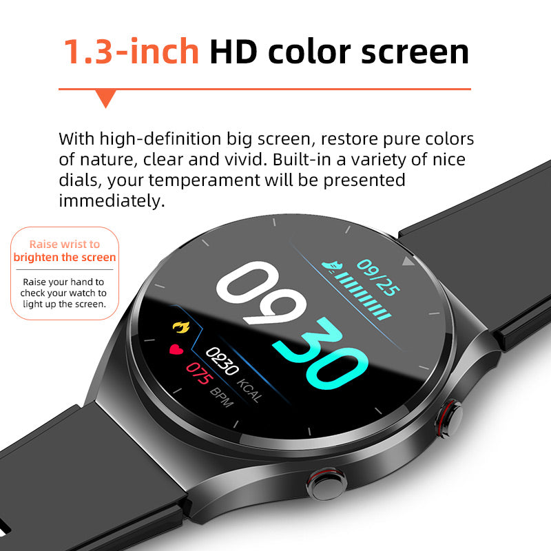 Lisslune | Control de Azúcar en Sangre con un Solo Clic | Glucosa en Sangre, Presión Arterial, ECG | Monitor de Frecuencia Cardíaca HRV, Reloj Inteligente de Salud