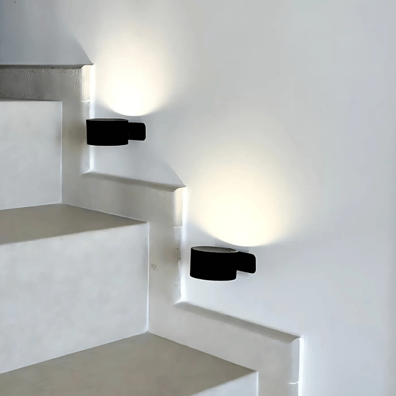 Lámpara de pared LED inalámbrica con batería y rotación de 360°