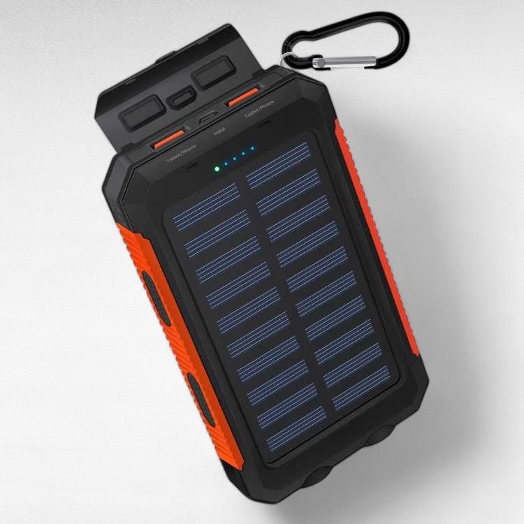 Banco de Energía Solar de 10,000mAh – Energía de Respaldo de Emergencia, Llueva o Truenen