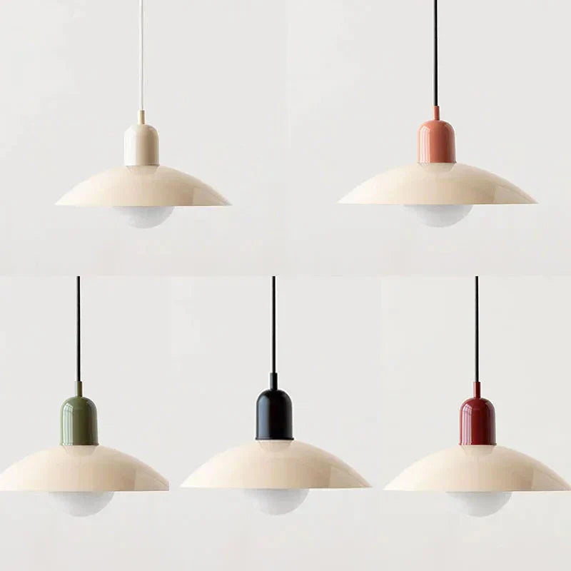 Lámpara colgante Macaron | Pantalla de vidrio colorido en estilo moderno