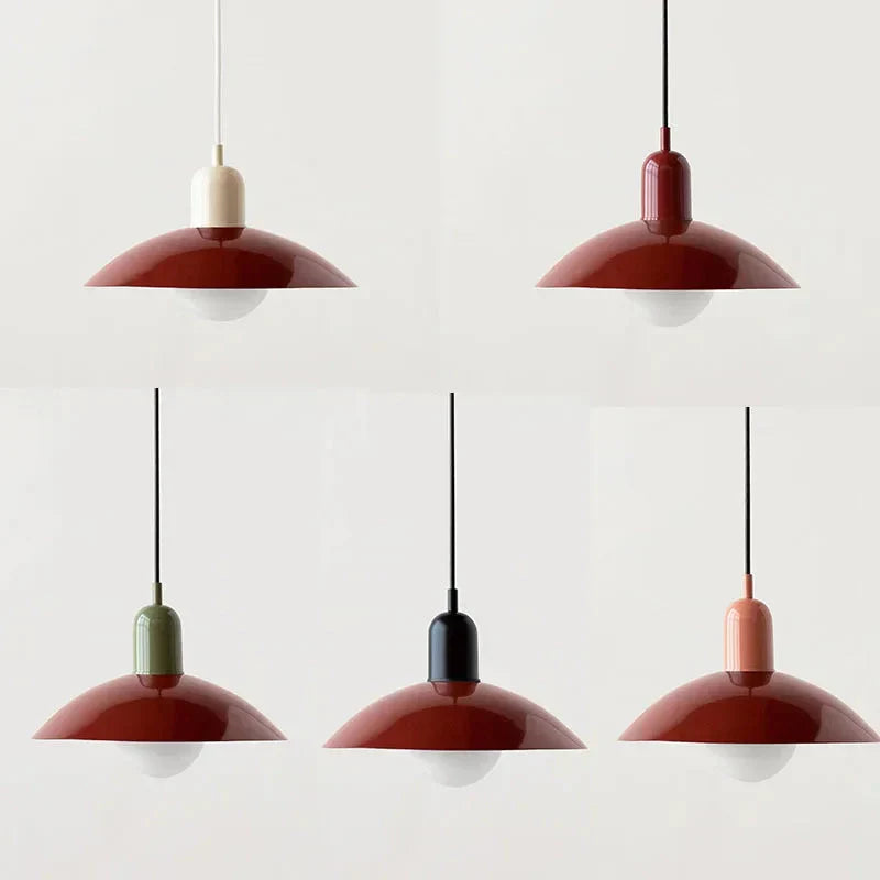 Lámpara colgante Macaron | Pantalla de vidrio colorido en estilo moderno