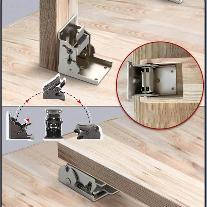 Bisagra plegable autolock de 90 grados, protección contra la corrosión, conector invisible | Brehn
