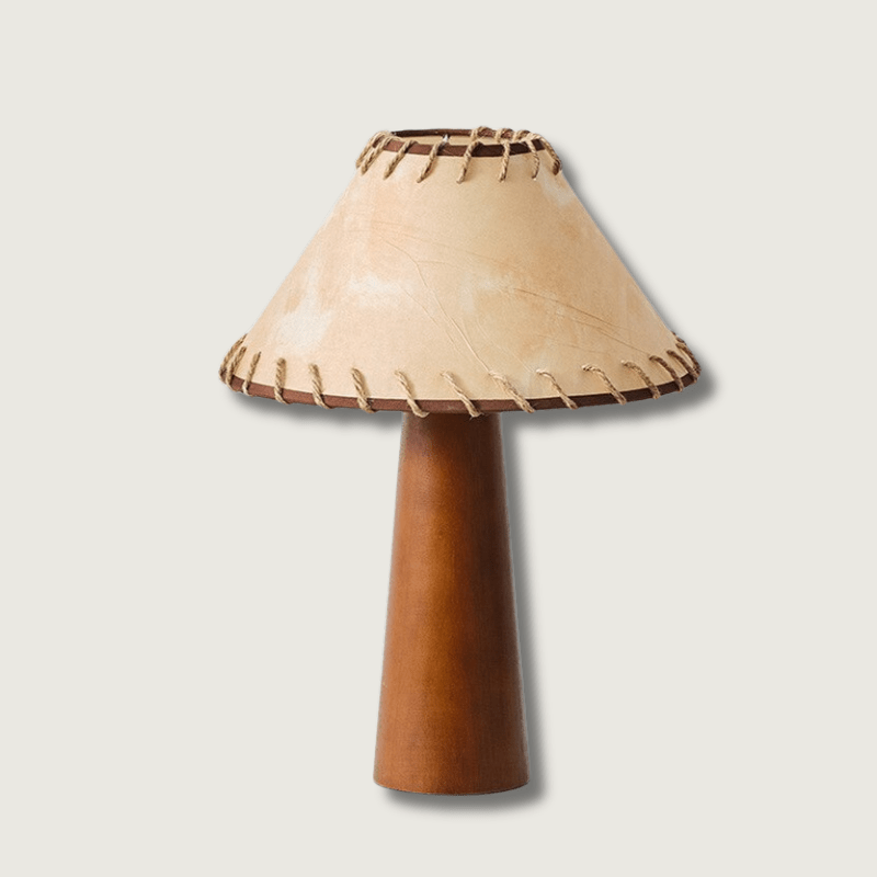 ZenWood | Lámpara de mesa LED de madera en estilo Wabi-Sabi de estilo japonés