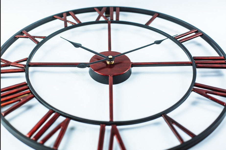 Reloj de Pared Retro Grande - Reloj de hierro de estilo vintage para un interior atemporal