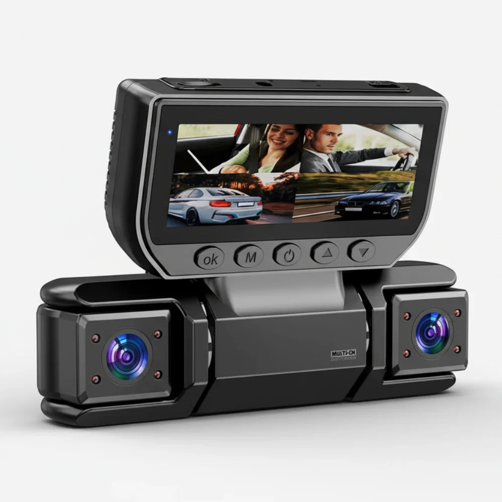 Sistema de Dashcam con 4 Cámaras y Wifi para Seguridad de 360 Grados en el Auto