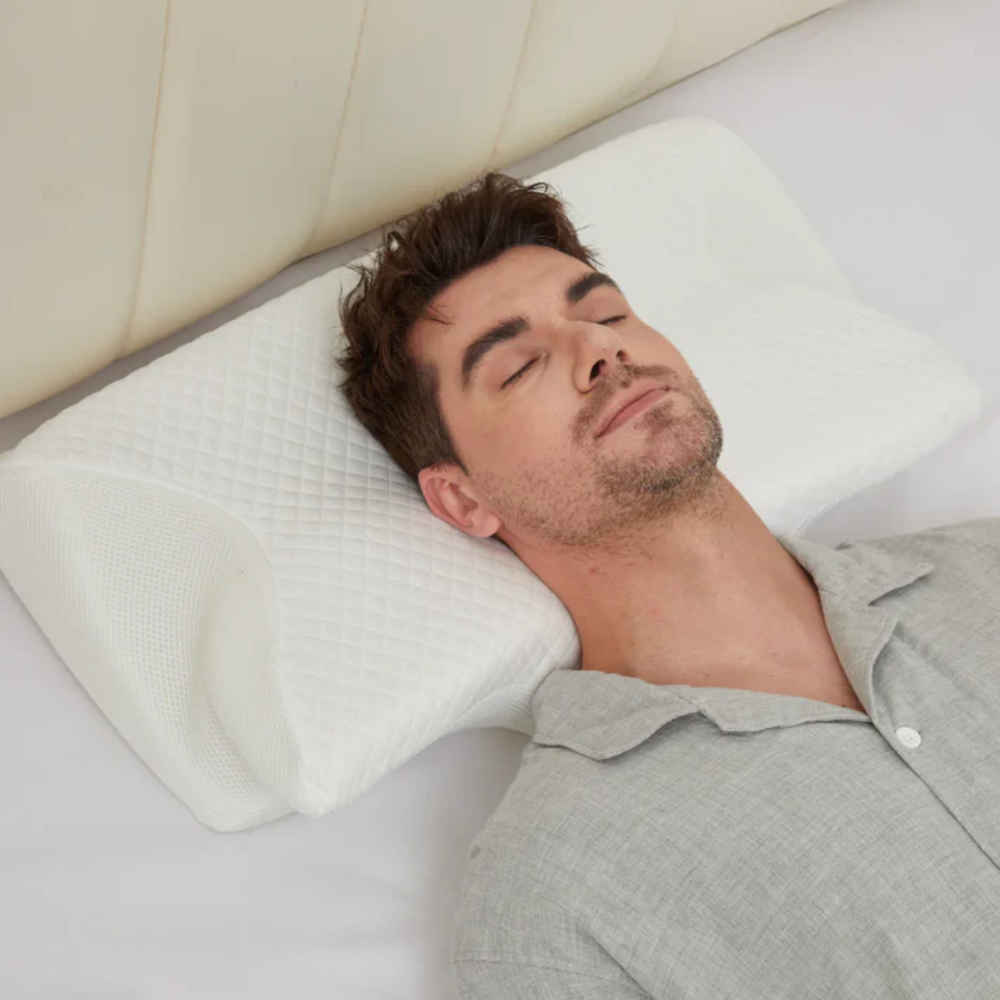 Cojín Anti-Snoring | Soporte Ergonómico para Cuello y Cabeza | Blanco