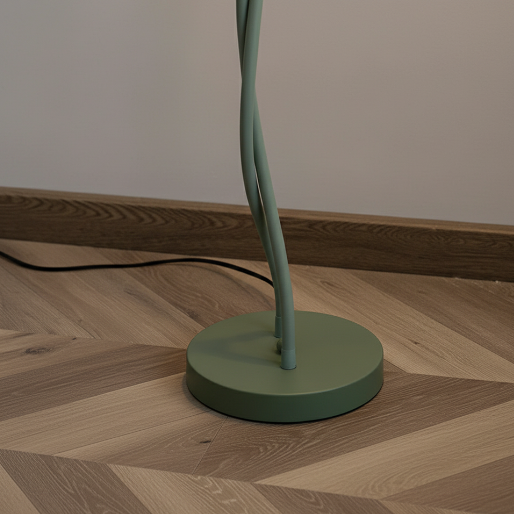 CallaBloom | Lámpara de Pie Moderna Verde Mate Elegante para Sala de Estar