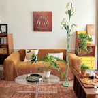 Sara Orchid - Lámpara de Pie Elegante con Sombrillas de Flores Blancas para Sala de Estar o Dormitorio
