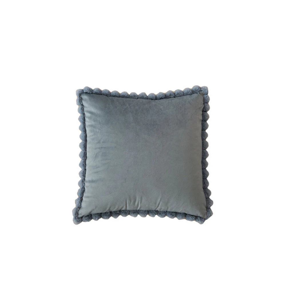 Funda de Cojín con Borlas de Terciopelo