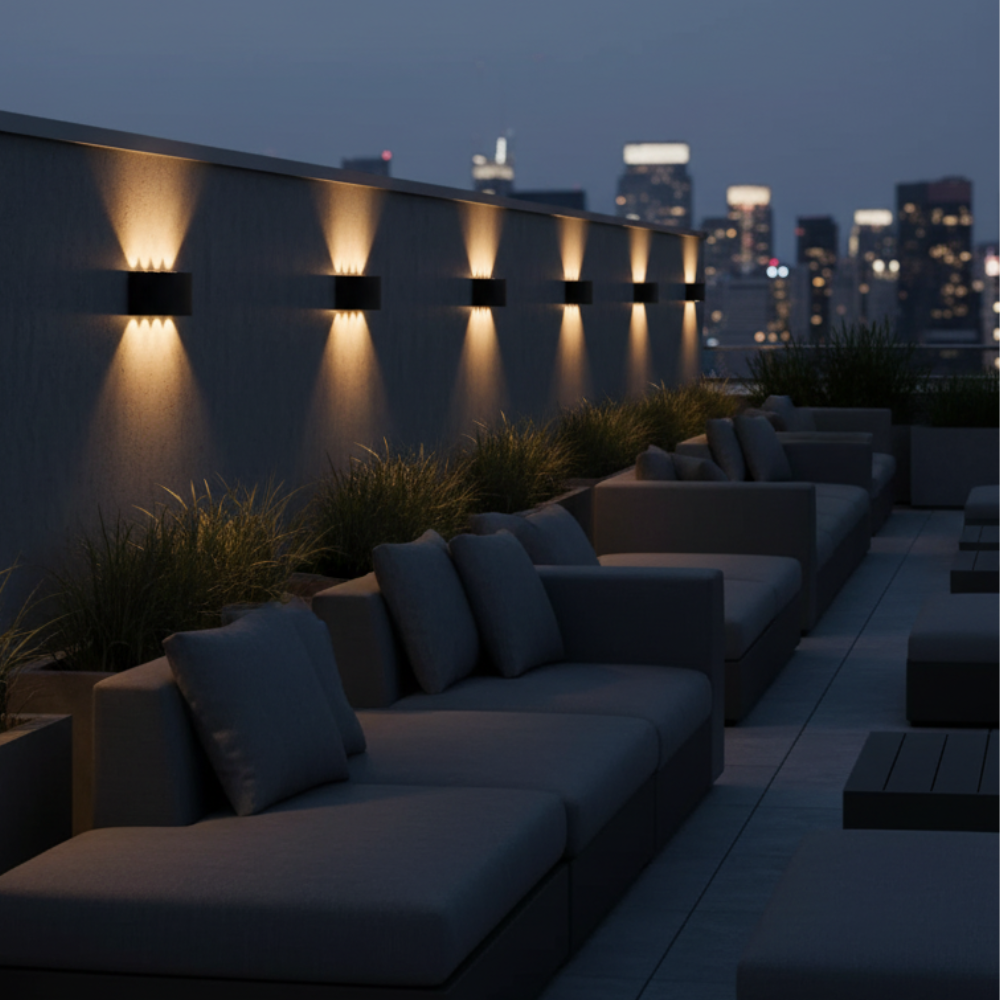 Luz de Pared Exterior Moderna en Arco | Aplique LED Impermeable para Iluminación de Jardín o Patio