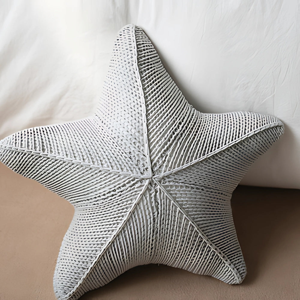 Cojín de Estrella de Mar Tejido a Mano