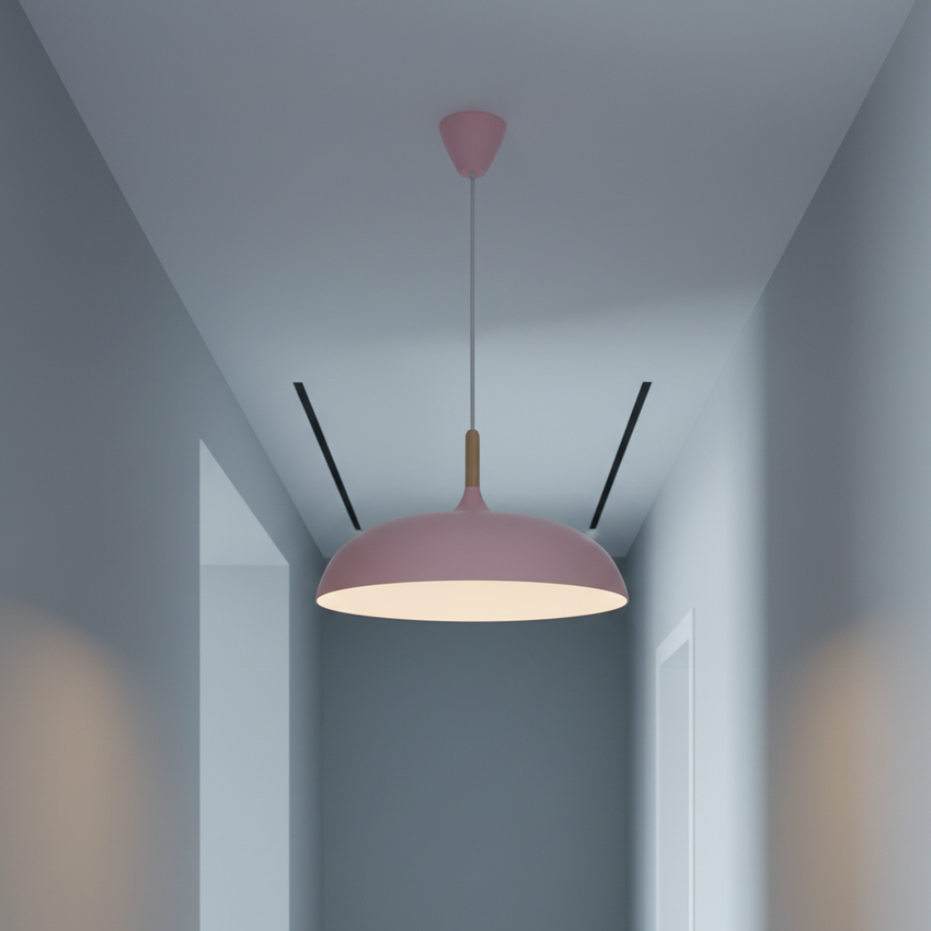 Lámpara Colgante Haft - Iluminación de Cocina Escandinava con Madera y Hierro