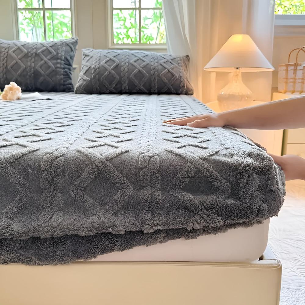 Juego de Sábanas de Sherpa de Terciopelo Premium