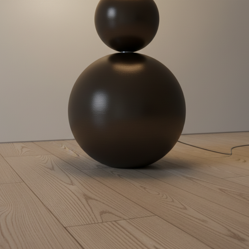 Lámpara de Pie Moderna Calura - Diseño de Calabaza Artesanal con Luz LED Cálida