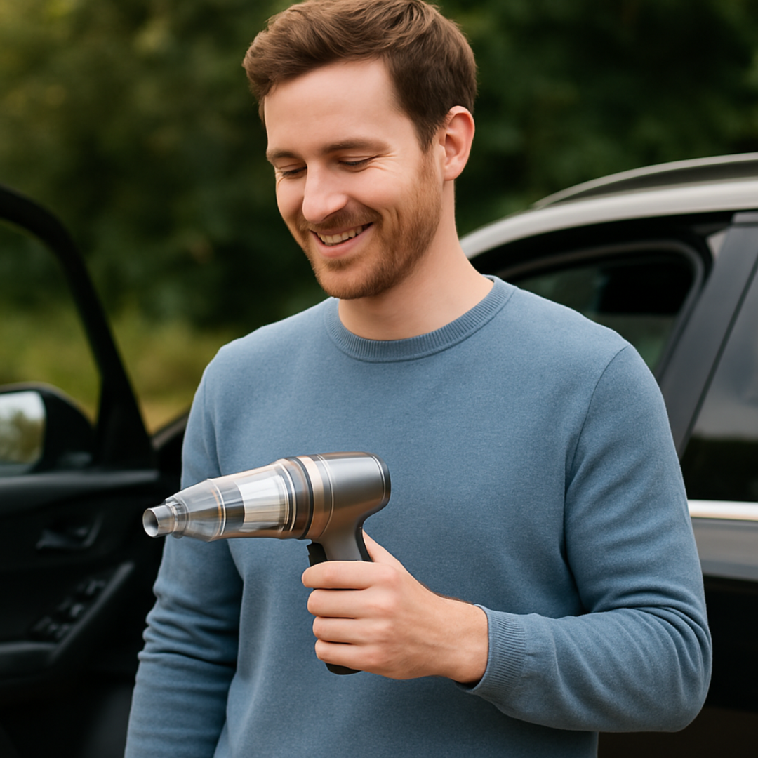 Aspiradora inalámbrica compacta y recargable para coche