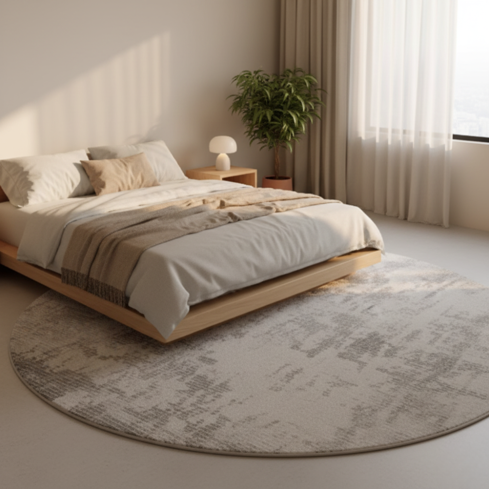Marcello - Alfombra Redonda de Lujo Estilo Italiano para Sala de Estar
