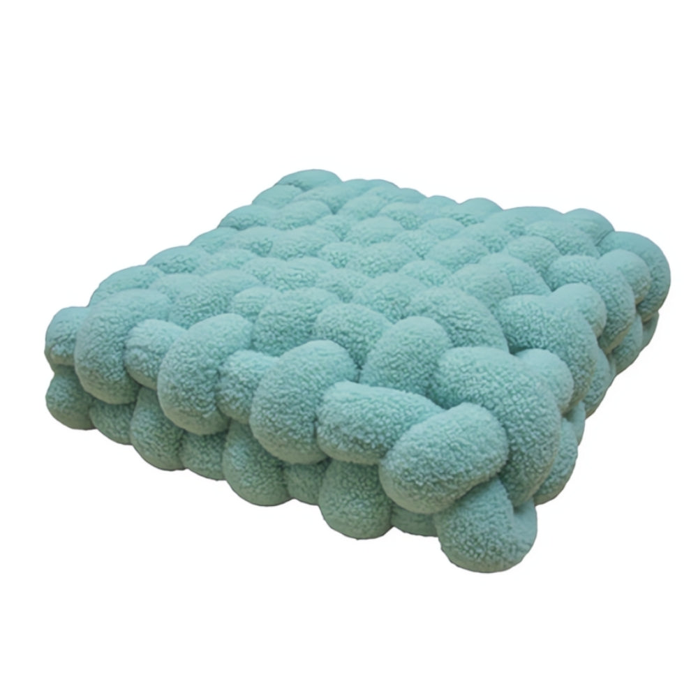 Cojín Boucle de Nudo de Tela Acolchada
