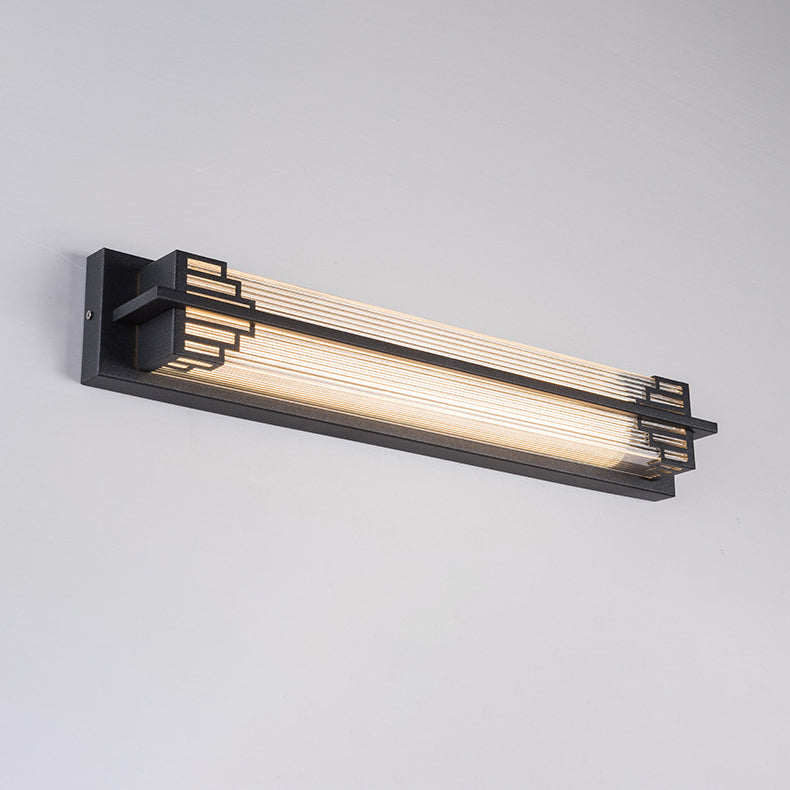 LumaRay Luz de Pared LED Impermeable | Acero Inoxidable y Vidrio | Rectangular | Iluminación Exterior para Terraza