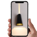 Moderna lámpara de pared LED exterior iluminada de arriba hacia abajo en forma de trapecio