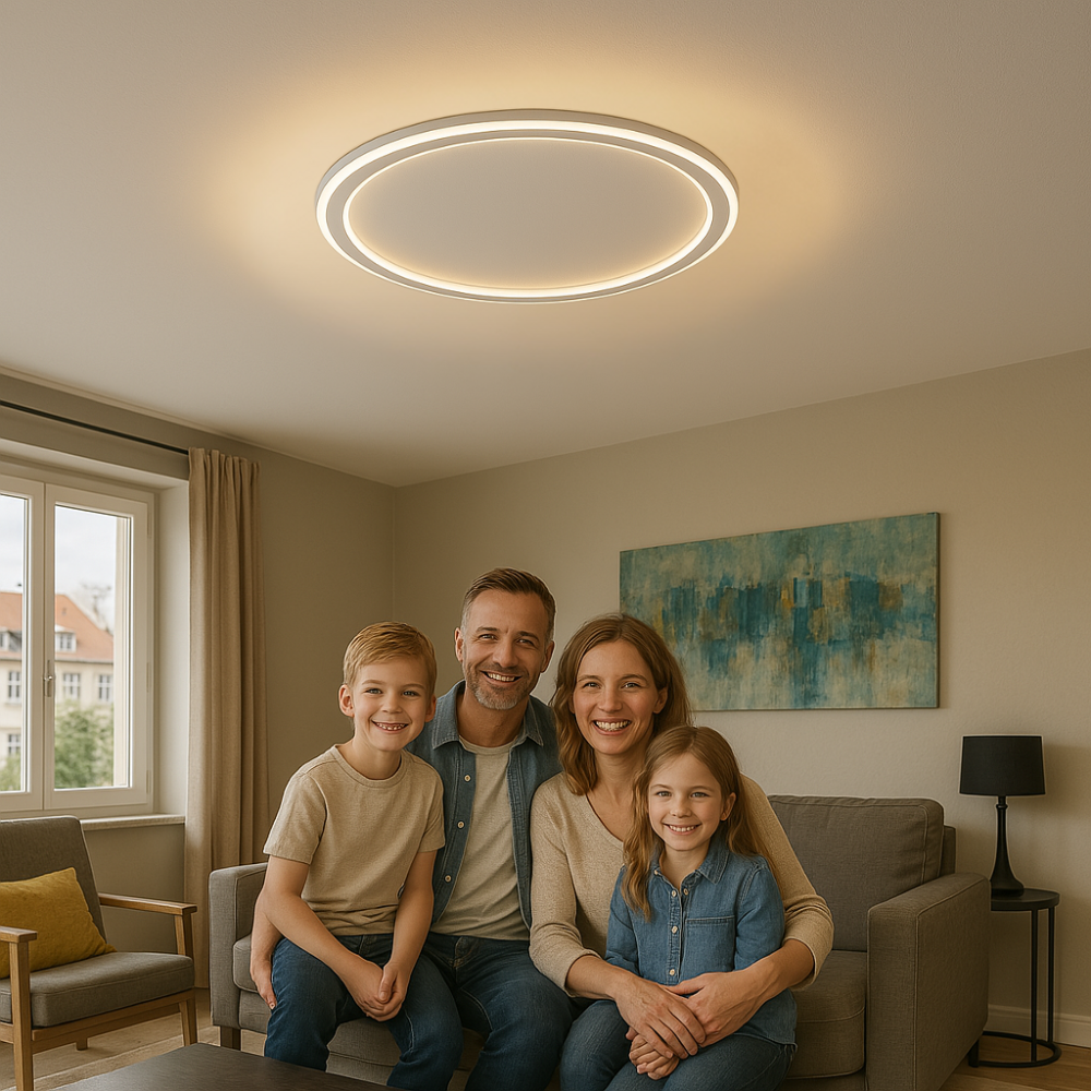 Lámpara de techo LED escandinava – Moderna, regulable y elegante para salón, comedor y pasillo