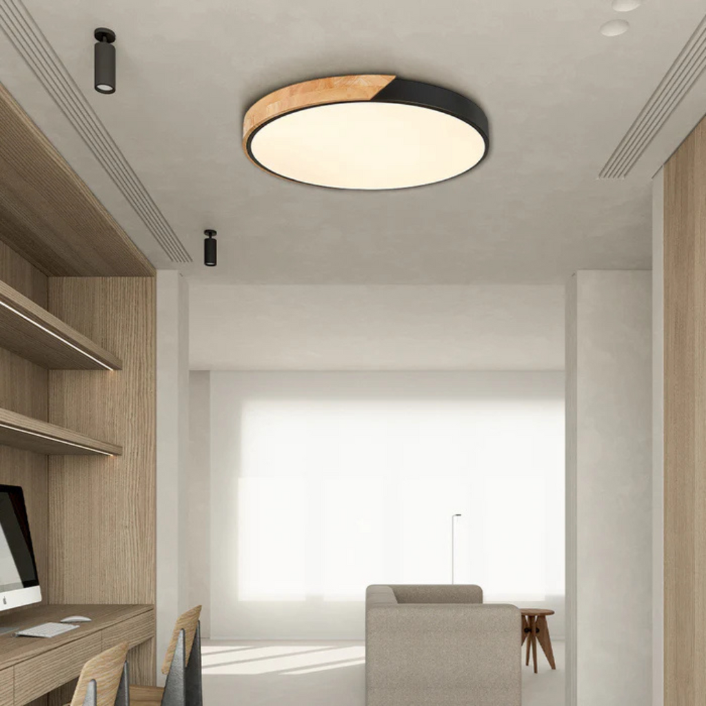 Avela | Lámpara de techo LED redonda de madera