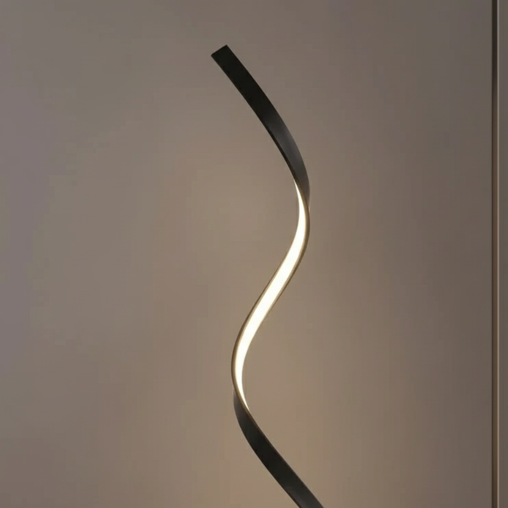 Spira | Lámpara de Pie LED Espiral Regulable Moderna para Sala de Estar