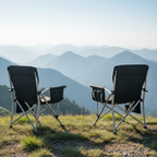 Silla de Camping Plegable Negra Premium de Alta Resistencia