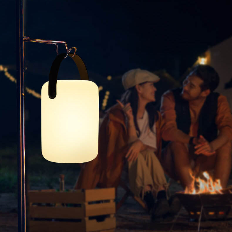 Simplicidad Moderna Lámpara de Mesa LED de Mano Redonda Cuadrada de Plástico para Patio Exterior | Brehn