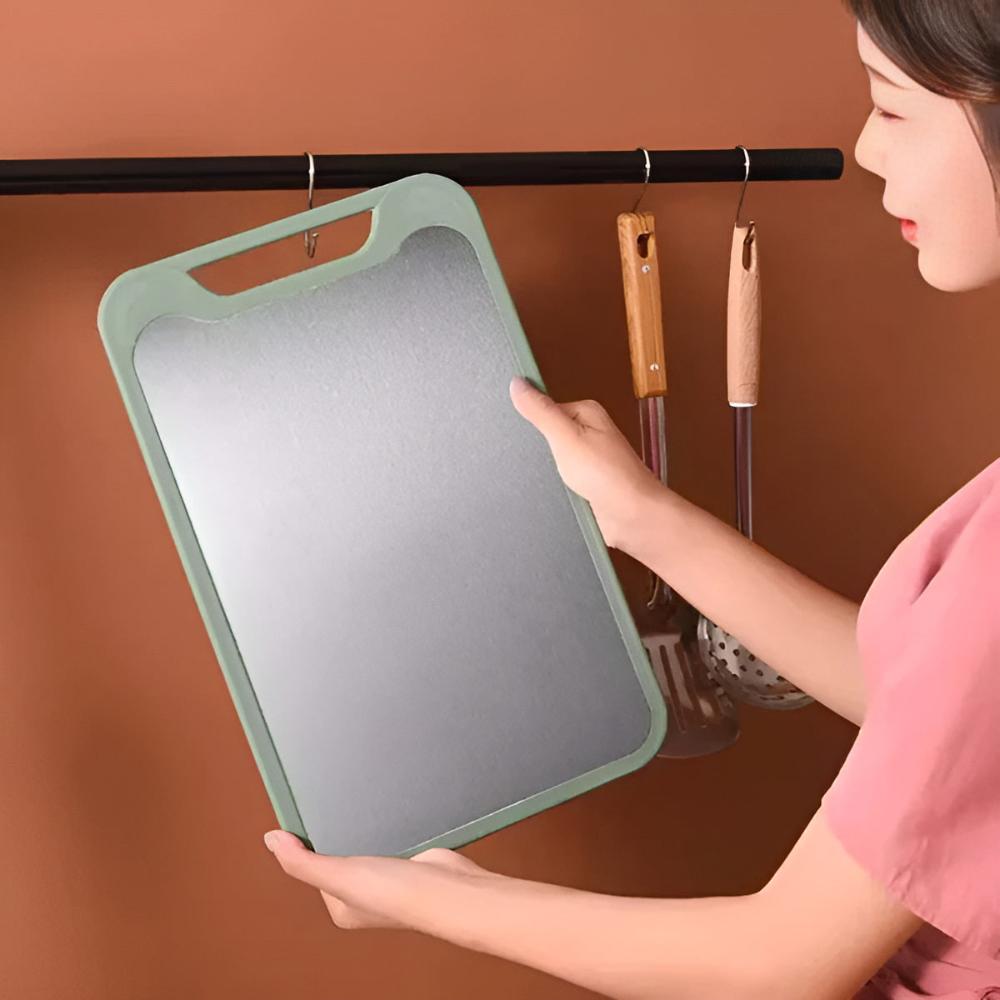 Tabla de Cortar de Acero Inoxidable Doble Lado Elegante