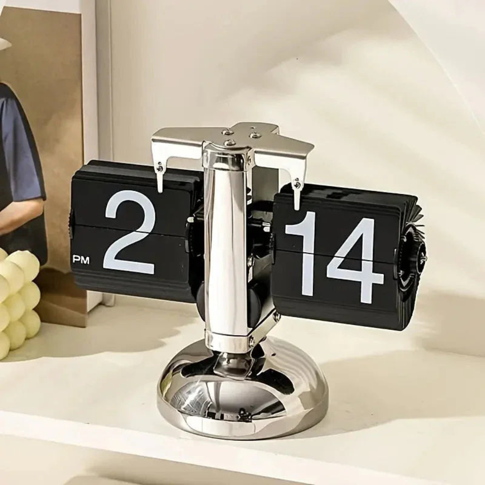 Reloj de Pared Retro Moderno - Elegante Reloj de Acero Inoxidable para Decoración del Hogar
