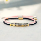 Pulsera de motivación de cuerda trenzada