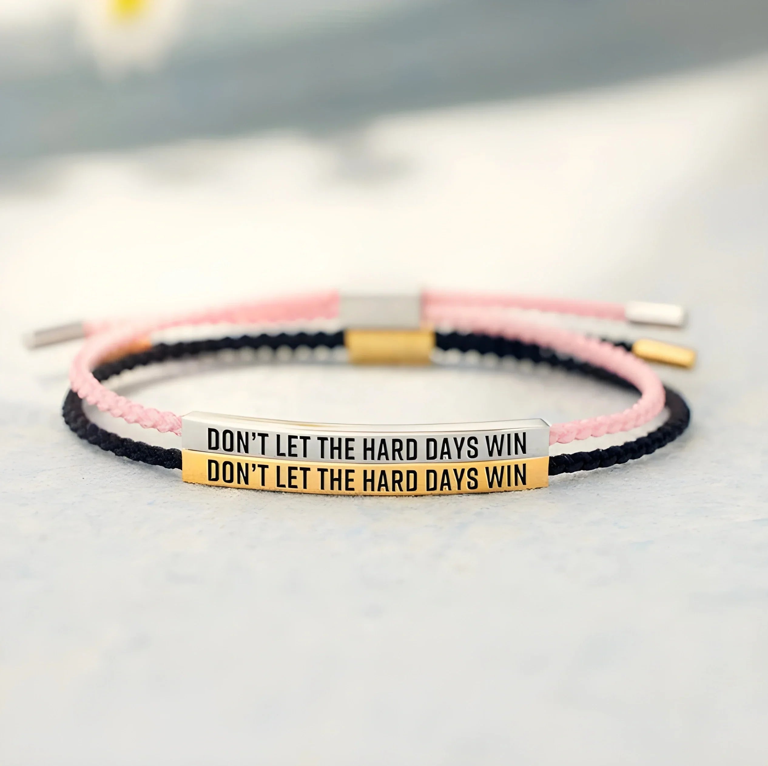 Pulsera de motivación de cuerda trenzada