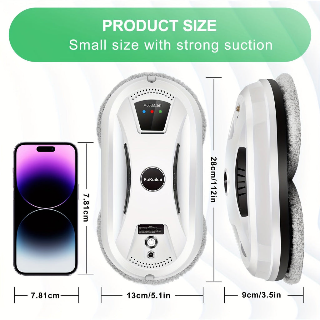 Limpiacristales Totalmente Automático – Limpiador de Cristales Inteligente con Control Remoto para una Limpieza Eficiente