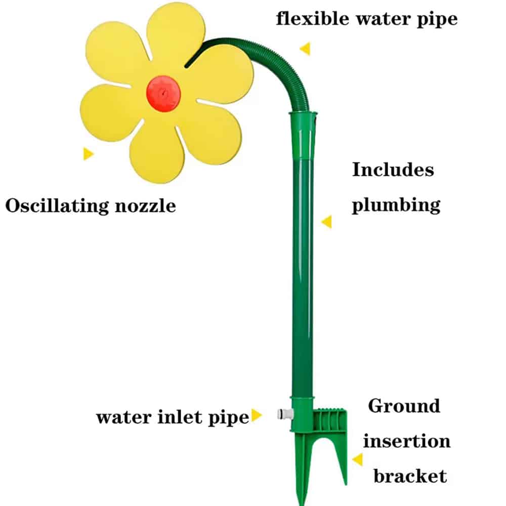 Aspersor de jardín decorativo en forma de flor