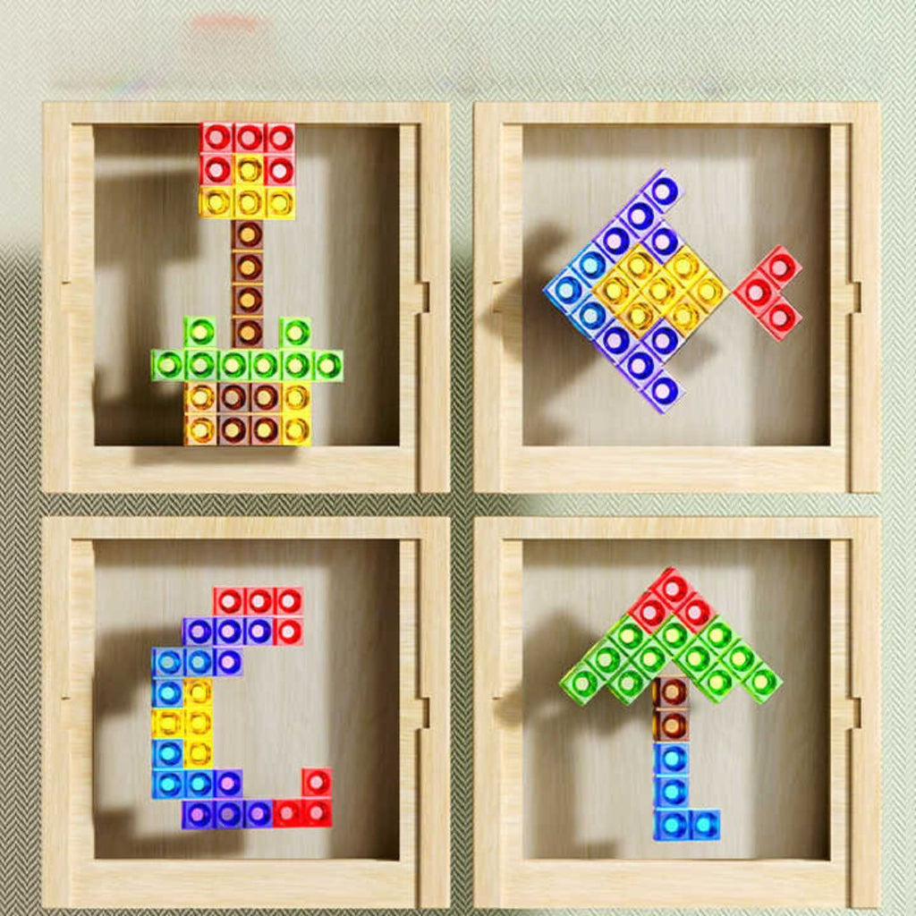 Tablero Ecoblock Tetris – Juego de Rompecabezas de Madera para Niños y Adultos – Diversión Sostenible para Entrenar el Cerebro