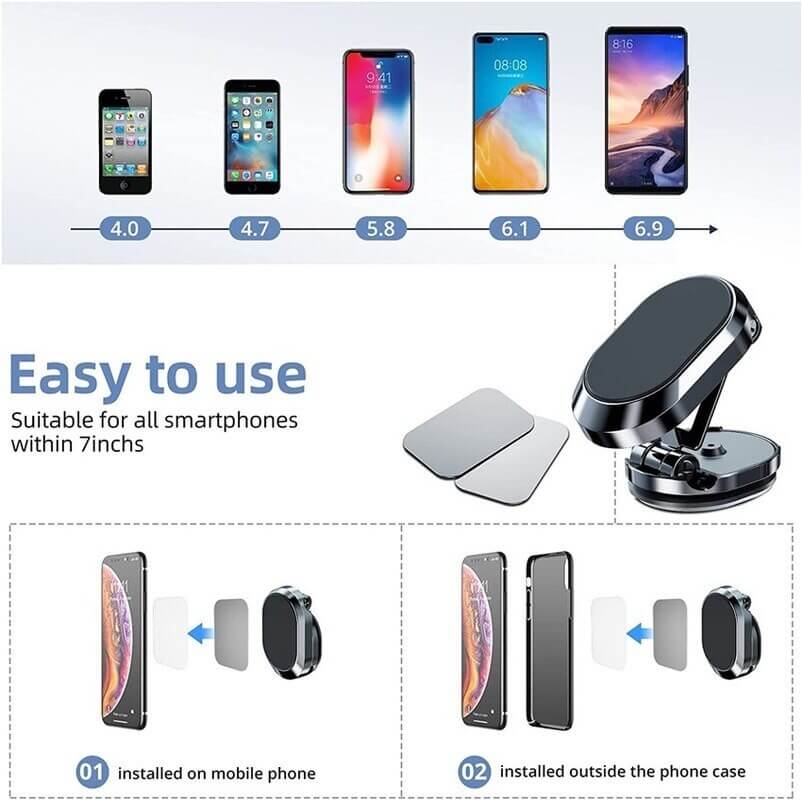 1+1 GRATIS | PhoneSnap - Soporte magnético plegable para teléfono