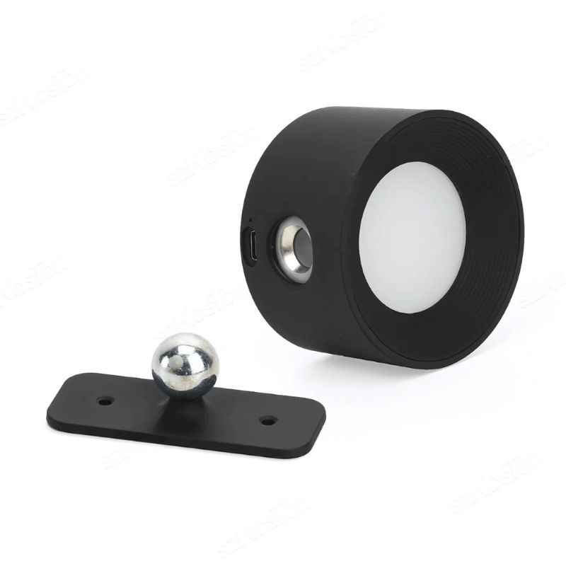 Lámpara de pared LED inalámbrica con batería y rotación de 360°