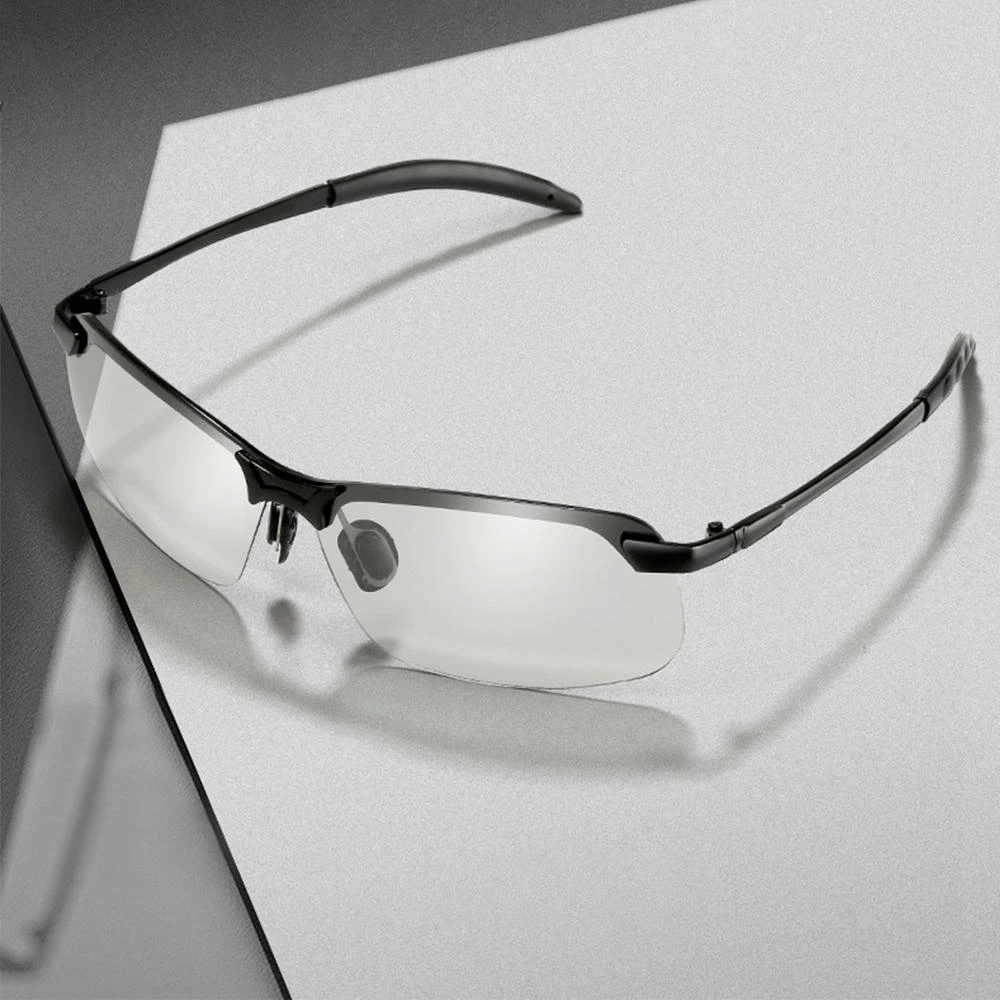 Gafas de sol foto-cromáticas con lentes polarizados anti-reflejo