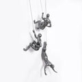 Conjunto de Esculturas de Pared Decorativas en Forma de Figuras Trepadoras para Decoración Moderna de Pared