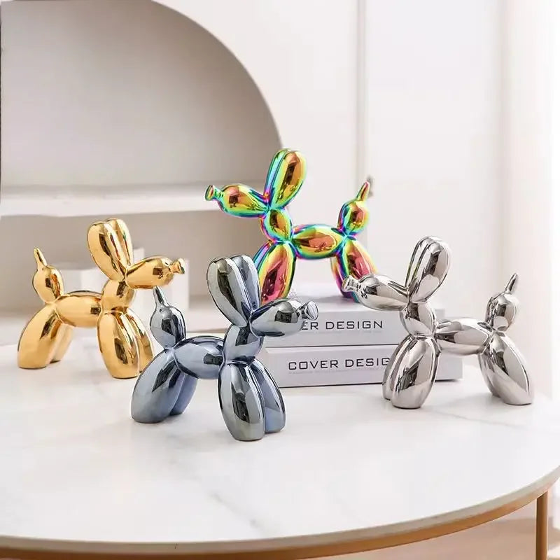 SculptureJoy - Decoración de perro de globo única para un toque elegante