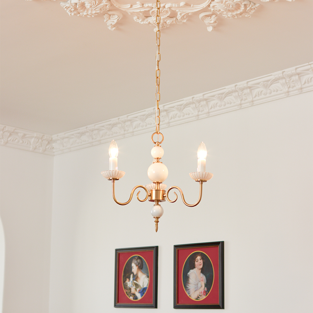 Marivelle | candelabro clásico con brazos dorados