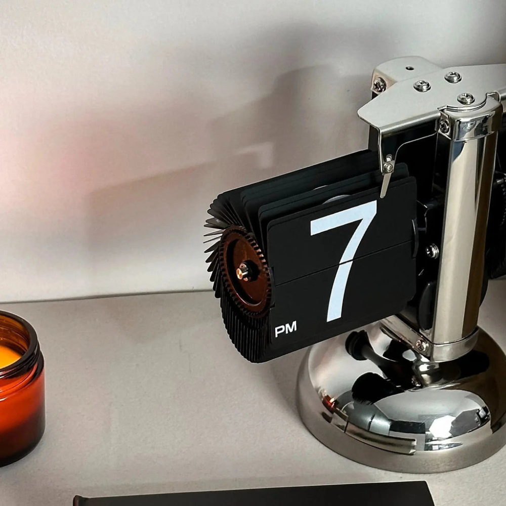 Reloj de Pared Retro Moderno - Elegante Reloj de Acero Inoxidable para Decoración del Hogar
