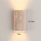 Lámpara de Pared Exterior Elegante Travara | Luz LED de Travertino Amarillo Arriba y Abajo para Patios y Jardines