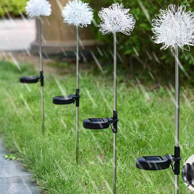 Luz de Globo LED Solar de Alambre de Aluminio Diente de León Impermeable para Jardín | Brehn